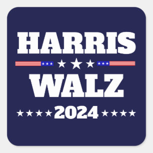 Kamala Harris Tim Walz 2024米国大統領選挙キャンペーン スクエアシール
