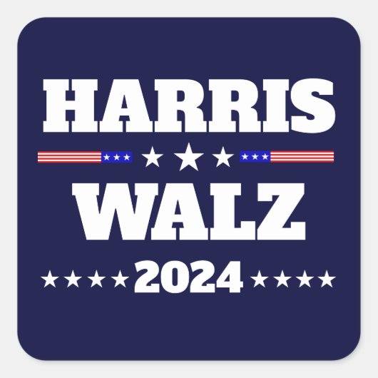 Kamala Harris Tim Walz 2024米国大統領選挙キャンペーン スクエアシール (正面)