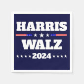 Kamala Harris Tim Walz 2024米国大統領選挙キャンペーン スタンダードカクテルナプキン (正面)