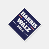 Kamala Harris Tim Walz 2024米国大統領選挙キャンペーン スタンダードカクテルナプキン (角)