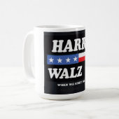 Kamala Harris/Tim Walz '24 Coffee Mug コーヒーマグカップ (正面左)