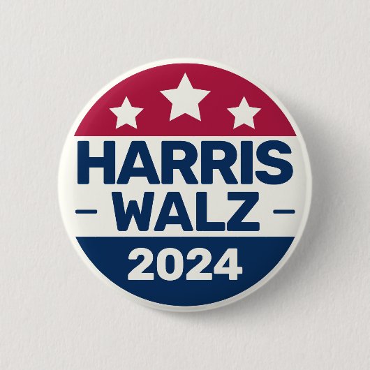 Kamala Harris Tim Walz campaign 2024大統領選挙 缶バッジ (正面)