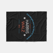 Kamala Harris Tim Wheimer 2024猫人間が私のK フリースブランケット (正面(横))