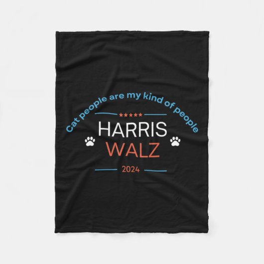 Kamala Harris Tim Wheimer 2024猫人間が私のK フリースブランケット (正面)