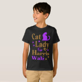 Kamala Harris Tim Wheimer Wの子どものいない猫レディ Tシャツ (正面フル)