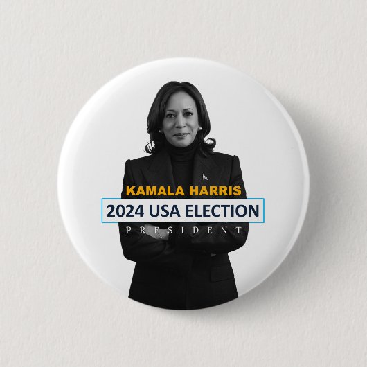 Kamala Harris USA 2024年の大統領選挙 缶バッジ (正面)