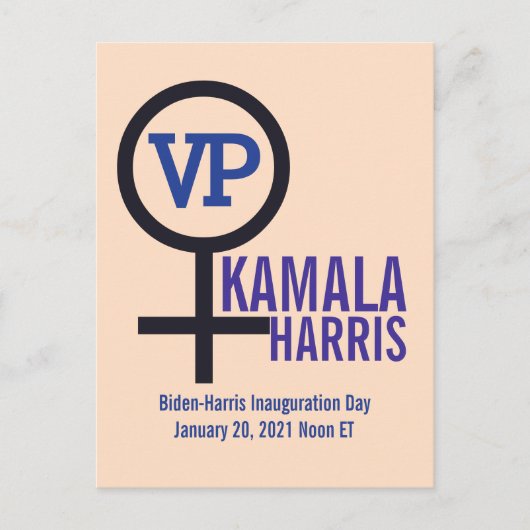 Kamala Harris VPファースト・ウーマン・バイスプレジデント ポストカード (正面)
