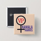 Kamala Harris VPファースト・ウーマン・バイスプレジデント 缶バッジ (正面&裏面)