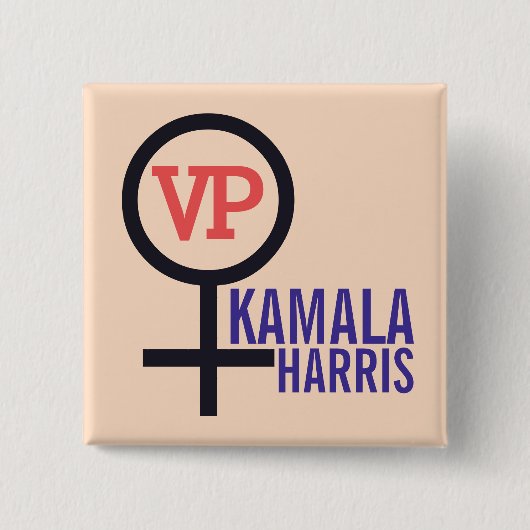 Kamala Harris VPファースト・ウーマン・バイスプレジデント 缶バッジ (正面)