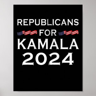 Kamala Harris W Waltz 2024 Zip Hooの共和党員 ポスター