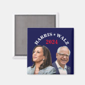 Kamala Harris Walz写真 – 副社長の写真 マグネット (正面/裏面)