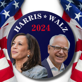 Kamala Harris Walz写真 – 副社長の写真 缶バッジ