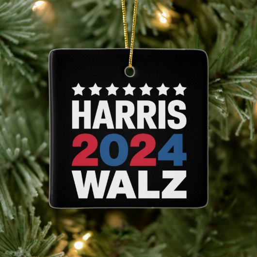 Kamala Harris Walz副社長へ セラミックオーナメント (ツリー)