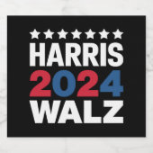 Kamala Harris Walz副社長へ ビールラベル (シングルラベル)