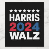Kamala Harris Walz副社長へ ワインラベル (シングルラベル)