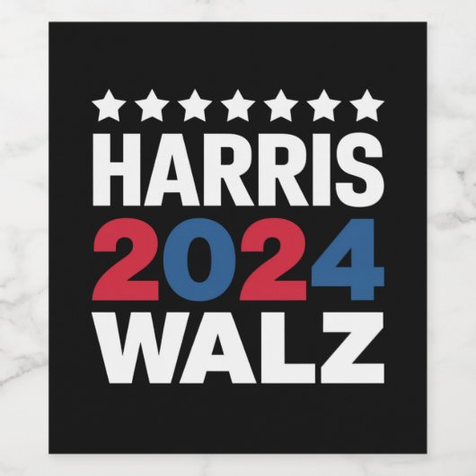 Kamala Harris Walz副社長へ ワインラベル (シングルラベル)