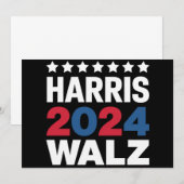 Kamala Harris Walz副社長へ 招待状 (正面/裏面)