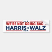 Kamala Harris Walz 2024我々は戻らない バンパーステッカー (正面)