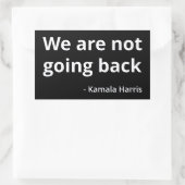 Kamala Harris - We Go Back III 長方形シール (バッグ)