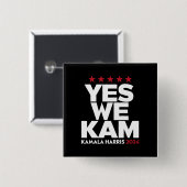 Kamala HarrisYesWe Kam for US President 2024 缶バッジ (正面&裏面)