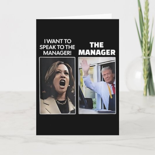Kamala I Want To Speak To The Manager Trump Mcdona カード (正面)