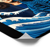 Kamala Kamala Harrisのブルーキャッツおもしろいウェーブ ポスター (角)