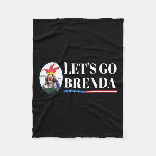 Kamala Shirt Let&#'s Go Brenda Laughin Harris フリースブランケット (正面)