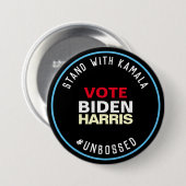 Kamala Unbossedバイデン氏HARRIS 2020大でスタンド 缶バッジ (正面&裏面)