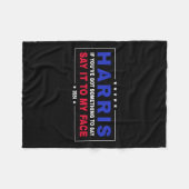 Kamala Walz 2024得 Preiと言いたいことがある フリースブランケット (正面(横))