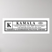 Kamala Warning Label ポスター (正面)