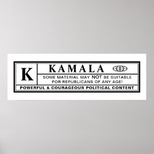 Kamala Warning Label ポスター