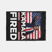 Kamala You're Fired Funny  フリースブランケット (正面(横))