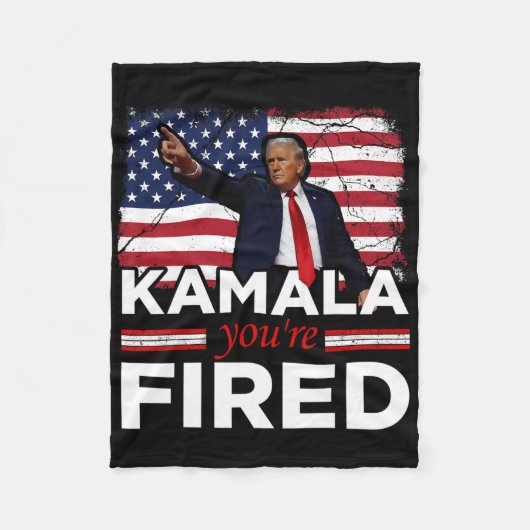 Kamala You're Fired Funny  フリースブランケット (正面)