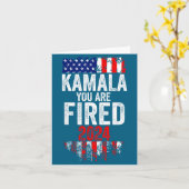 Kamala You're Fired Funny Anti Kamala Harris Elect カード (黄色い花)