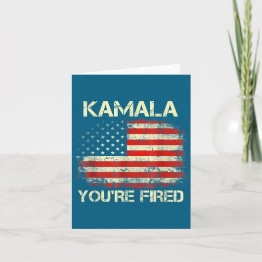 Kamala You're Fired Funny Anti Kamala Harris Elect カード (正面)
