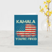 Kamala You're Fired Funny Anti Kamala Harris Elect カード (黄色い花)
