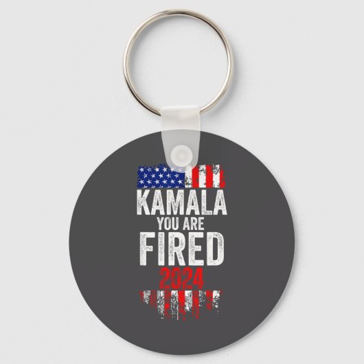 Kamala You're Fired Funny Anti Kamala Harris Elect キーホルダー (正面)