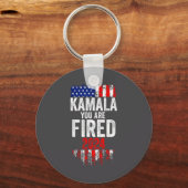 Kamala You're Fired Funny Anti Kamala Harris Elect キーホルダー (正面)