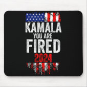 Kamala You're Fired Funny Anti Kamala Harris Elect マウスパッド (正面)