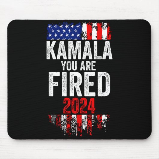 Kamala You're Fired Funny Anti Kamala Harris Elect マウスパッド (正面)