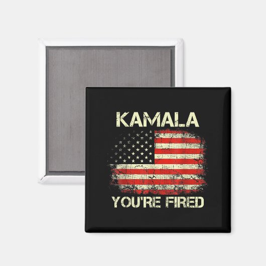 Kamala You're Fired Funny Anti Kamala Harris Elect マグネット (正面/裏面)