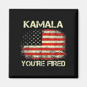 Kamala You're Fired Funny Anti Kamala Harris Elect マグネット (正面)