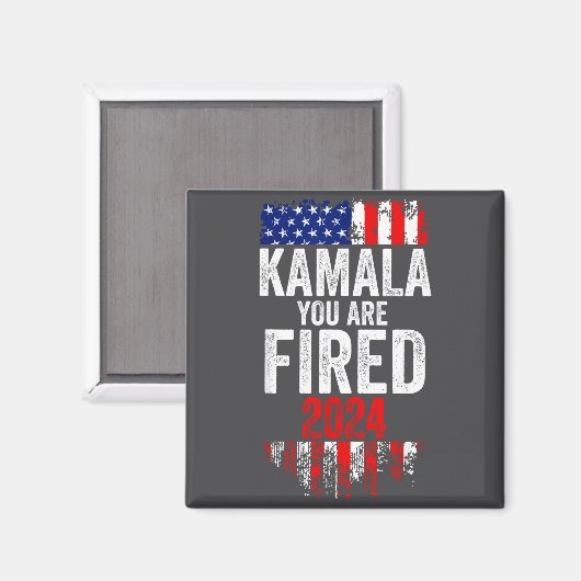 Kamala You're Fired Funny Anti Kamala Harris Elect マグネット (正面/裏面)
