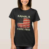 Kamala You're Fired Funny Anti Kamala Harris Elect Tシャツ (正面)