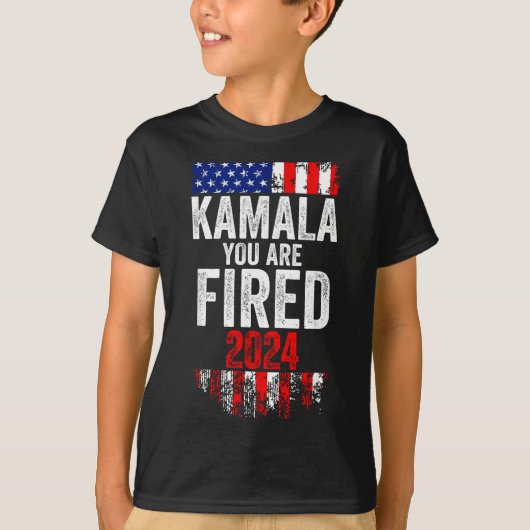 Kamala You're Fired Funny Anti Kamala Harris Elect Tシャツ (正面)