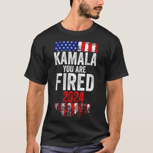 Kamala You're Fired Funny Anti Kamala Harris Elect Tシャツ (正面)
