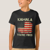 Kamala You're Fired Funny Anti Kamala Harris Elect Tシャツ (正面)