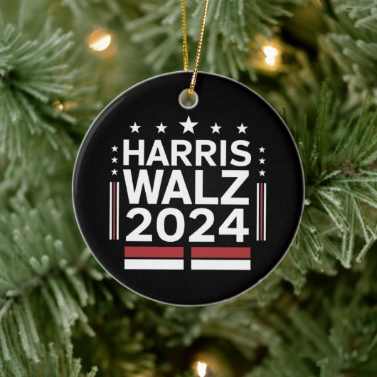 KamalaHarris TimWaltz 2024 セラミックオーナメント (ツリー)
