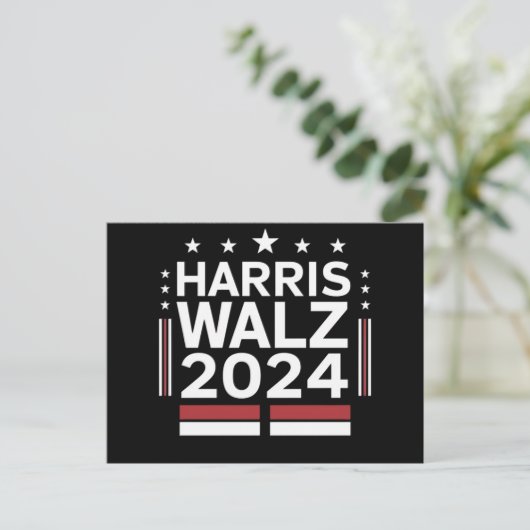 KamalaHarris TimWaltz 2024 ポストカード (スタンド正面)