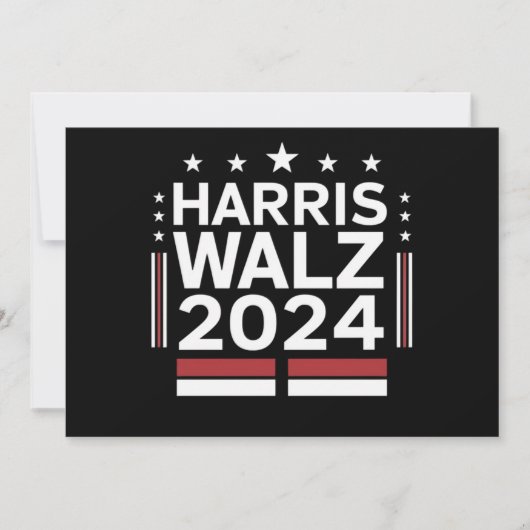 KamalaHarris TimWaltz 2024  招待状 (正面)